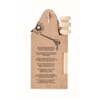 Set de tarro de miel de flores silvestres con dispensador